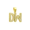 Real Diamond Initial Letters Pendant 14K Yellow Gold 0.6ct -Outlet Bijou Lush Store real diamond initial letters pendant solid 14k gold 06ct 018132 ye