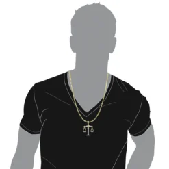 10K Yellow Gold Diamond Libra Pendant 1.1ct By Luxurman -Outlet Bijou Lush Store real gold zodiac jewelry 10k gold diamond libra pendant 11ct by luxurman bodye