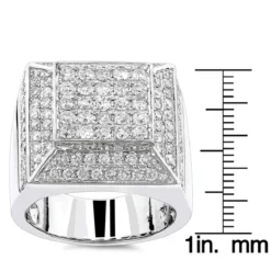Real Hip Hop Diamond Ring 3.80ct -Outlet Bijou Lush Store real hip hop diamond ring 380ct p 40457 rulerwh