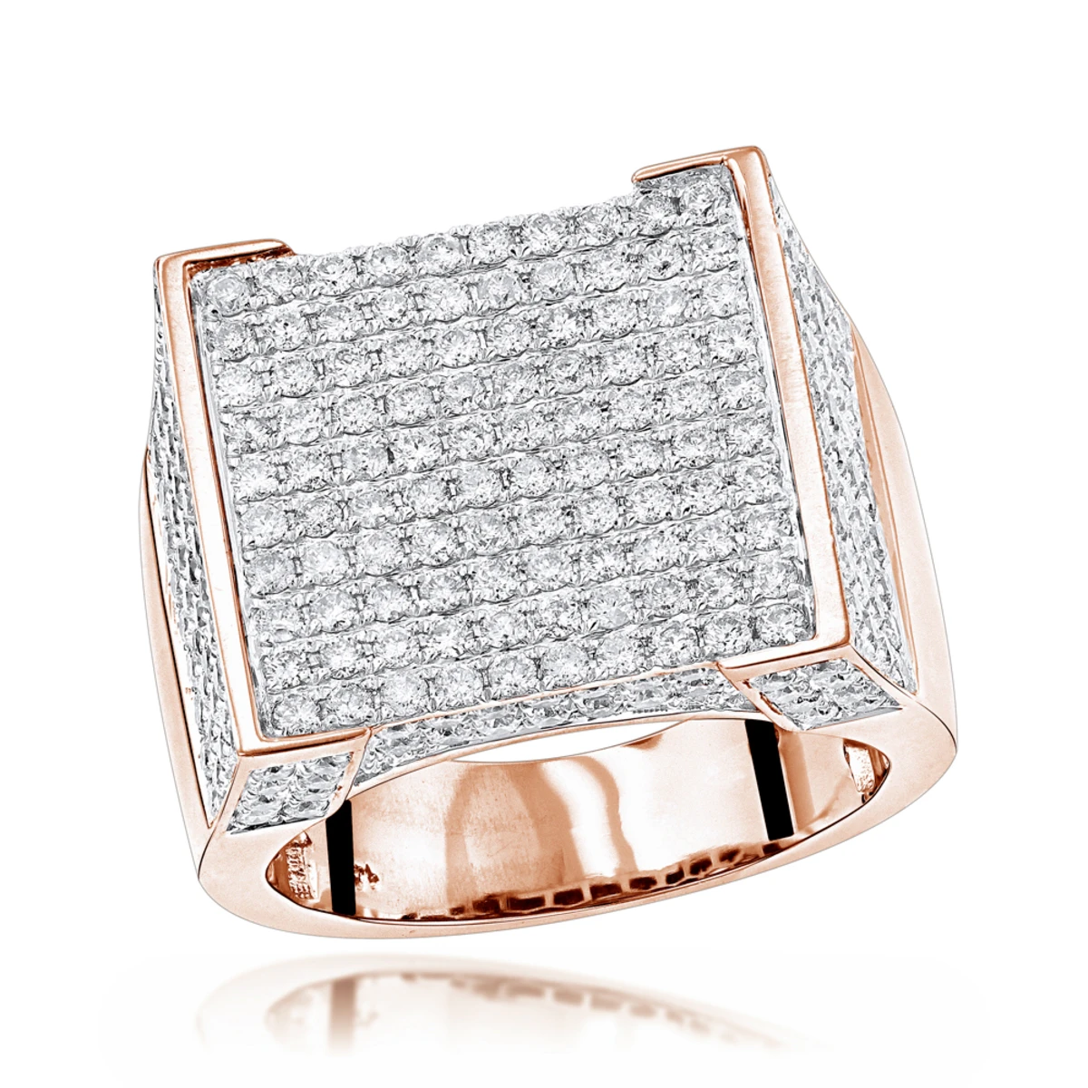 Real Hip Hop Diamond Ring For Men 4.35ct 4 Real Hip Hop Diamond Ring For Men 4.35ct - Image 2