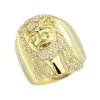 Religious 14K Yellow Gold Jesus Ring 1 Carat Men's Diamond Ring By Luxurman -Outlet Bijou Lush Store religious jewelry 14k gold jesus ring 1 carat mens diamond ring by luxurman mainye
