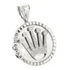 Rolex Style Diamond Crown Pendant Medallion 0.85ct 14K White Gold -Outlet Bijou Lush Store rolex style diamond crown pendant medallion 085ct 14k gold wh