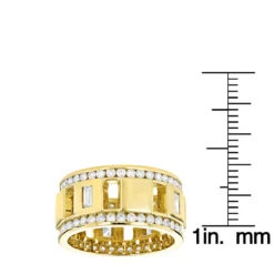 Round And Baguette Diamond Eternity Ring By Luxurman New York 2.65ct -Outlet Bijou Lush Store round and baguette diamond eternity ring by luxurman new york 265ct rulerye