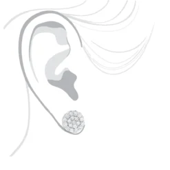 Round Diamond Cluster Earrings 14K White Gold 4.02ct -Outlet Bijou Lush Store round diamond cluster earrings in 14k gold 402ct p 6104 bodwh