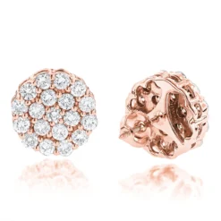 Round Diamond Cluster Earrings 14K White Gold 4.02ct -Outlet Bijou Lush Store round diamond cluster earrings in 14k gold 402ct p 6104 ro