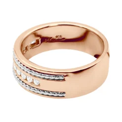 Round Diamond Men's Wedding Band 0.40ct 14K White Gold -Outlet Bijou Lush Store round diamond mens wedding band 040ct 14k gold p 50298 backro