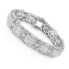 Round Pave Diamond Bracelet For Men 6.28ct 10K White Gold 2 Round Pave Diamond Bracelet For Men 6.28ct 10K White Gold -Outlet Bijou Lush Store round pave diamond bracelet for men 628ct 10k gold wh