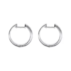 Single Diamond Hoop Earring For Men 14K White Gold Huggie Earring 1/4ct -Outlet Bijou Lush Store single diamond hoop earring for men 14k gold huggie earring 1 4ct back white 20191215 1