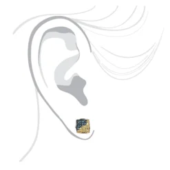 Single Mens Diamond Earring 14K White Gold Blue Yellow Diamond Stud Earring 0.1ct -Outlet Bijou Lush Store single mens diamond earring 14k gold blue yellow diamond stud earring 0 1ct body white 1