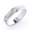 Small Circles Wedding Band For Men 14K White Gold -Outlet Bijou Lush Store small circles wedding band for men 14k gold 1