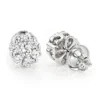 Small Diamond Cluster Earrings Studs 0.25ct 14K White Gold -Outlet Bijou Lush Store small diamond cluster earrings studs 025ct 14k gold 1