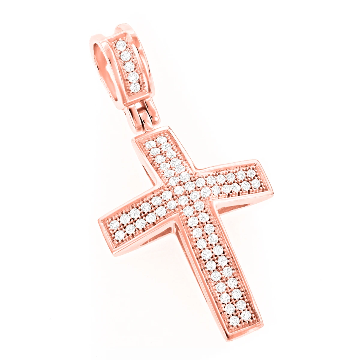 Small Diamond Cross Pendant 0.30ct 10K White Gold 5 Small Diamond Cross Pendant 0.30ct 10K White Gold - Image 3