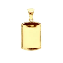 Small Engravable Dog Tag Pendant 14K White Gold W Black Diamonds 0.25ct -Outlet Bijou Lush Store small engravalbe dog tag pendant solid 14k gold w black diamonds 025ct 000957 back yellow