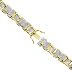 Solid 10K Yellow Gold Diamond Bracelet For Men 3.1ct By Luxurman -Outlet Bijou Lush Store solid 10k gold diamond bracelet for men 31ct by luxurman backye