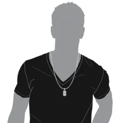 10K White Gold Diamond Dog Tag Pendant With Crown 1ct -Outlet Bijou Lush Store solid 10k gold diamond dog tag pendant with crown 1ct bodwh