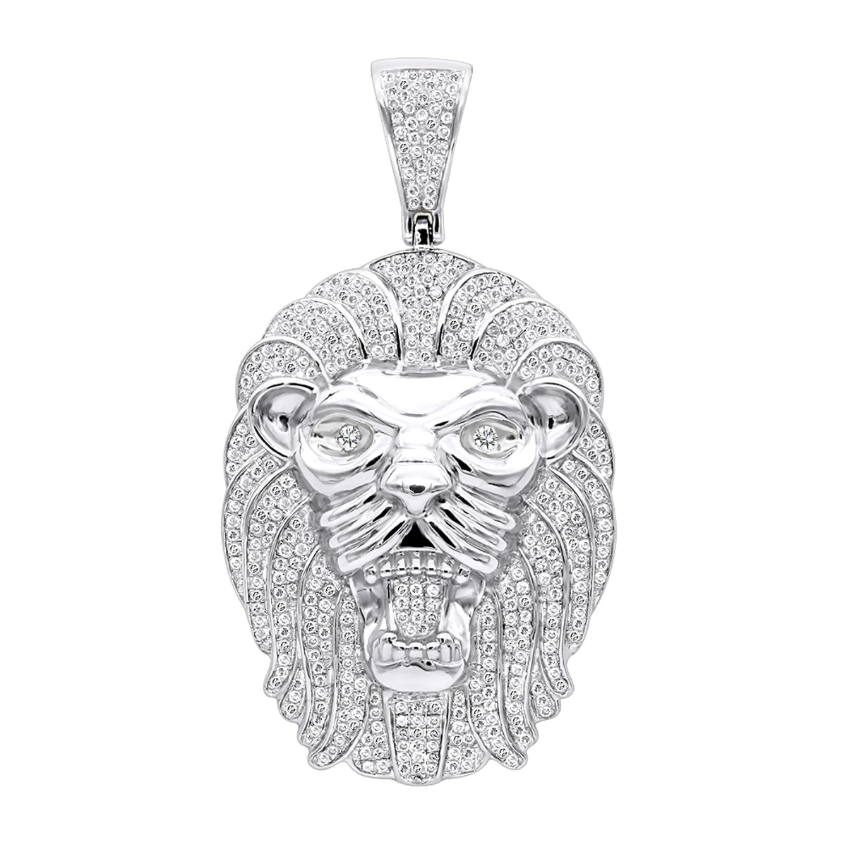 10K Yellow Gold Lion Head Pendant With Diamonds For Men 1.2ct 4 10K Yellow Gold Lion Head Pendant With Diamonds For Men 1.2ct - Image 2