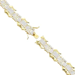 Solid 10K Yellow Gold Men's Diamond Bracelet By Luxurman 3 Carats Of Diamonds -Outlet Bijou Lush Store solid 10k gold mens diamond bracelet by luxurman 3 carats of diamonds backye