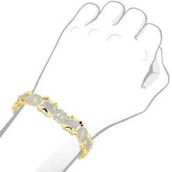 Solid 10K Yellow Gold Men's Diamond Bracelet By Luxurman 3 Carats Of Diamonds -Outlet Bijou Lush Store solid 10k gold mens diamond bracelet by luxurman 3 carats of diamonds bodye