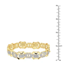 Solid 10K Yellow Gold Men's Diamond Bracelet By Luxurman 3 Carats Of Diamonds -Outlet Bijou Lush Store solid 10k gold mens diamond bracelet by luxurman 3 carats of diamonds rulerye