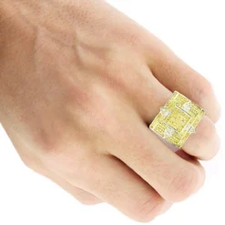 Solid 10K Yellow Gold & Yellow Diamond Men's Ring 1.11ct -Outlet Bijou Lush Store solid 10k gold rings yellow diamond mens ring 111ct p 5802 bodye