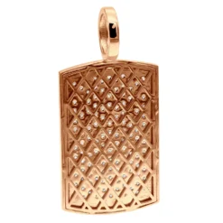 14K Yellow Gold Diamond Dog Tag Pendant For Men 3.25 Carats Iced Out Design 15 14K Yellow Gold Diamond Dog Tag Pendant For Men 3.25 Carats Iced Out Design -Outlet Bijou Lush Store solid 14k gold diamond dog tag pendant for men 325 carats iced out design 407140 back rose