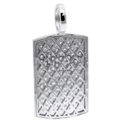 14K Yellow Gold Diamond Dog Tag Pendant For Men 3.25 Carats Iced Out Design 13 14K Yellow Gold Diamond Dog Tag Pendant For Men 3.25 Carats Iced Out Design -Outlet Bijou Lush Store solid 14k gold diamond dog tag pendant for men 325 carats iced out design 407140 back white