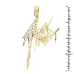 14K Yellow Gold Diamond Logo Pendant For Men 2.5ct Unique -Outlet Bijou Lush Store solid 14k gold diamond logo pendant for men 25ct unique custom made jewelry 001267 rulerye