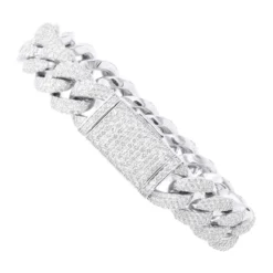 Solid 14K Yellow Gold Miami Cuban Link Chain VS Diamond Bracelet For Men 16mm Wide -Outlet Bijou Lush Store solid 14k gold miami cuban link chain bracelet for men vs diamonds 16mm wide 803197 wh