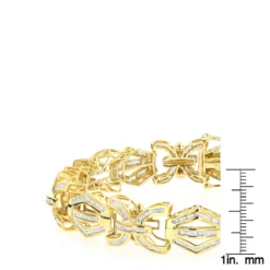 Modern Solid 10K Yellow Gold Men's Baguette Diamonds Bracelet 7.95ct -Outlet Bijou Lush Store solid gold mens baguette diamonds bracelet 795ct p 5901 rulerye