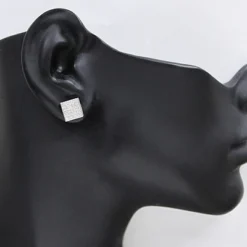 Square Shaped Men's Diamond Stud Earring 0.21ct 10K White Gold -Outlet Bijou Lush Store square shaped mens diamond stud earring 021ct 14k gold p 46692bod