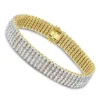 Men's Sterling Silver 5 Row Diamond 1.5ct Gold Plated Bracelet -Outlet Bijou Lush Store sterling silver 5 row diamond bracelet 225ct gold plated p 49466 ye