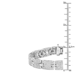 Sterling Silver Men's Diamond Bracelet 3.5 Ct 10 Sterling Silver Men's Diamond Bracelet 3.5 Ct -Outlet Bijou Lush Store sterling silver bracelets mens diamond bracelet 397ct p 35867 ruler