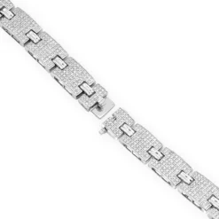 Sterling Silver Men's Diamond Bracelet 3.5 Ct 8 Sterling Silver Men's Diamond Bracelet 3.5 Ct -Outlet Bijou Lush Store sterling silver bracelets mens diamond bracelet 397ct p 35867back