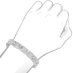 Sterling Silver Men's Diamond Bracelet 3.5 Ct 9 Sterling Silver Men's Diamond Bracelet 3.5 Ct -Outlet Bijou Lush Store sterling silver bracelets mens diamond bracelet 397ct p 35867bod