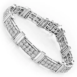 Sterling Silver Diamond Bracelet 0.6ct 8 Sterling Silver Diamond Bracelet 0.6ct -Outlet Bijou Lush Store sterling silver diamond bracelet 028ct p 41415 backwh
