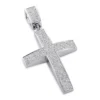 Large Sterling Silver Diamond Cross Pendant For Men 1.75ct 1 Large Sterling Silver Diamond Cross Pendant For Men 1.75ct -Outlet Bijou Lush Store sterling silver diamond cross pendant 175ct p 43950