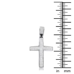 Large Sterling Silver Diamond Cross Pendant For Men 1.75ct 7 Large Sterling Silver Diamond Cross Pendant For Men 1.75ct -Outlet Bijou Lush Store sterling silver diamond cross pendant 175ct p 43950 ruler