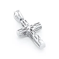 Sterling Silver Diamond Cross Pendant 1/2ct -Outlet Bijou Lush Store sterling silver diamond cross pendant 1ct 2