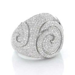 Sterling Silver Men's Diamond Ring 3.11ct