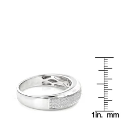 Sterling Silver Wedding Bands: Men's Diamond Ring 0.18ct -Outlet Bijou Lush Store sterling silver wedding bands mens diamond ring 015ct p 47974 ruler