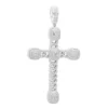 Unique 14K White Gold Large Cuban Link Cross Diamond Pendant For Men 2.5ct 3 Inch -Outlet Bijou Lush Store unique 14k gold large cuban link cross diamond pendant for men 25ct 3 inch 803174 wh