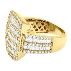 Unique 4 Carat Mens Diamond Ring 14K Yellow Gold Statement & Pinky Rings Collection -Outlet Bijou Lush Store unique 4 carat mens diamond ring 14k gold statement pinky rings collection 803253 backye