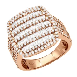 Unique 4 Carat Mens Diamond Ring 14K Yellow Gold Statement & Pinky Rings Collection -Outlet Bijou Lush Store unique 4 carat mens diamond ring 14k gold statement pinky rings collection 803253 ro