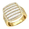 Unique 4 Carat Mens Diamond Ring 14K Yellow Gold Statement & Pinky Rings Collection