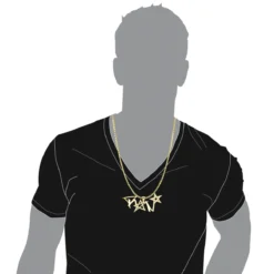 Unique Diamond Men's Pendant 14K Yellow Gold 2ct -Outlet Bijou Lush Store unique custom diamond mens pendant in 14k gold 2ct bodye