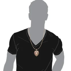 Unique Men's Diamond Tiger Pendant 14K Yellow Gold With Black Enamel 4ct 22 Unique Men's Diamond Tiger Pendant 14K Yellow Gold With Black Enamel 4ct -Outlet Bijou Lush Store unique jewelry mens diamond tiger pendant 14k gold with black enamel 4ct bodro