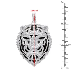 Unique Men's Diamond Tiger Pendant 14K Yellow Gold With Black Enamel 4ct 23 Unique Men's Diamond Tiger Pendant 14K Yellow Gold With Black Enamel 4ct -Outlet Bijou Lush Store unique jewelry mens diamond tiger pendant 14k gold with black enamel 4ct rulerwh