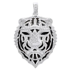 Unique Men's Diamond Tiger Pendant 14K Yellow Gold With Black Enamel 4ct 15 Unique Men's Diamond Tiger Pendant 14K Yellow Gold With Black Enamel 4ct -Outlet Bijou Lush Store unique jewelry mens diamond tiger pendant 14k gold with black enamel 4ct wh