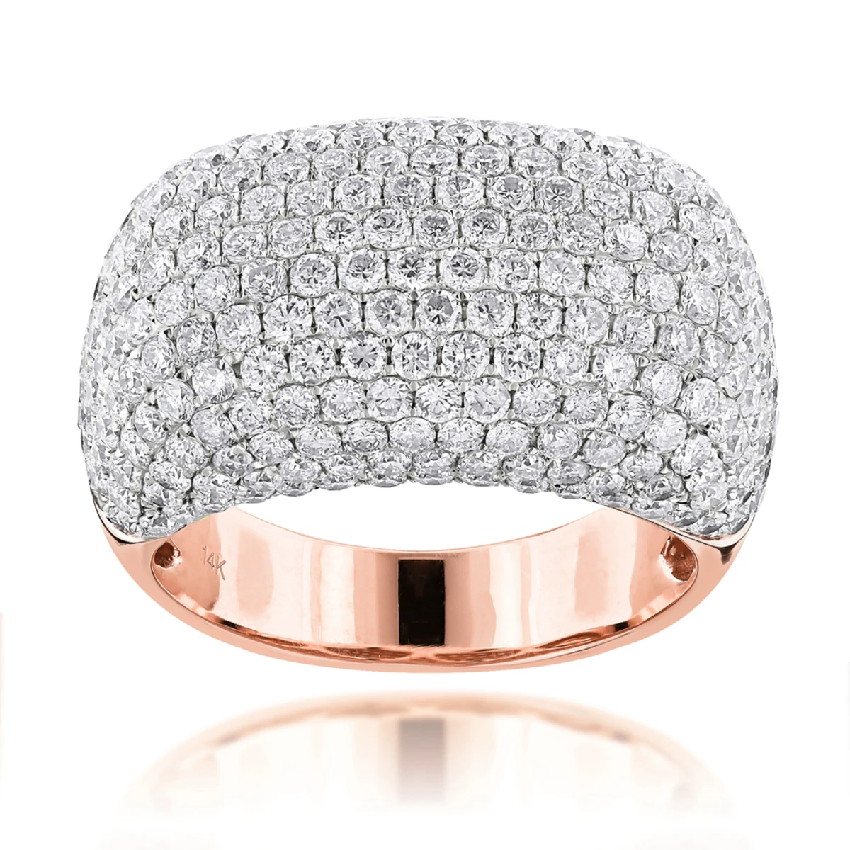 Unique Massive Diamond Ring For Men 7.05ct 14K Yellow Gold 5 Unique Massive Diamond Ring For Men 7.05ct 14K Yellow Gold - Image 3