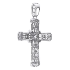 Unique Men's Diamond Cross Pendant 14K Yellow Gold 2 Inch 3 Carats -Outlet Bijou Lush Store unique mens diamond cross pendant 14k gold 2 inch 3 carats 803238 backwh
